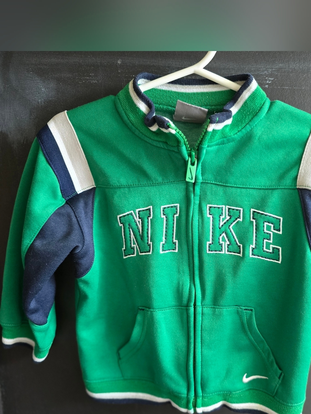 Nike Kids' Green Zip-Up Sweatshirt